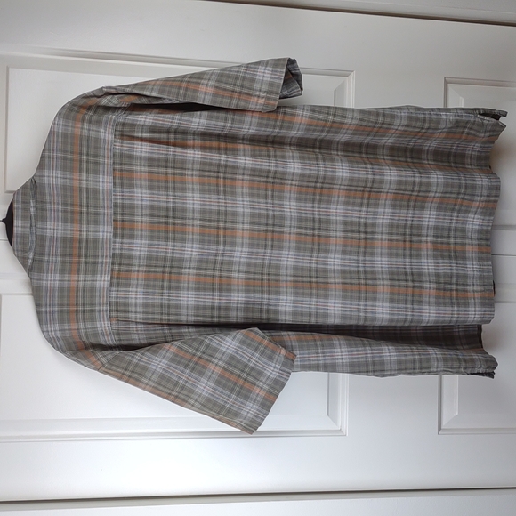 Men's Columbia Cotton SS Button Up Brown / Orange Plaid Lightweight Shirt 2XL - Picture 10 of 12